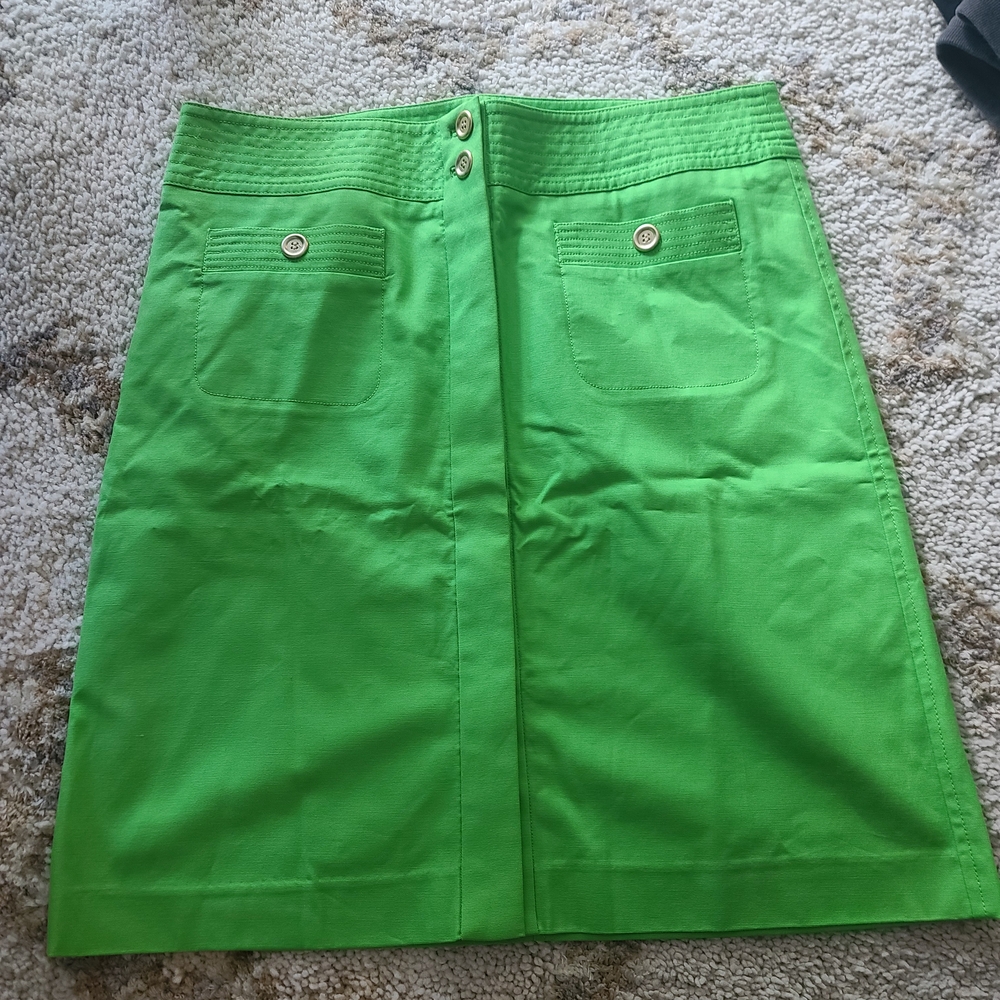 Talbots Vibrant Green Pencil Skirt